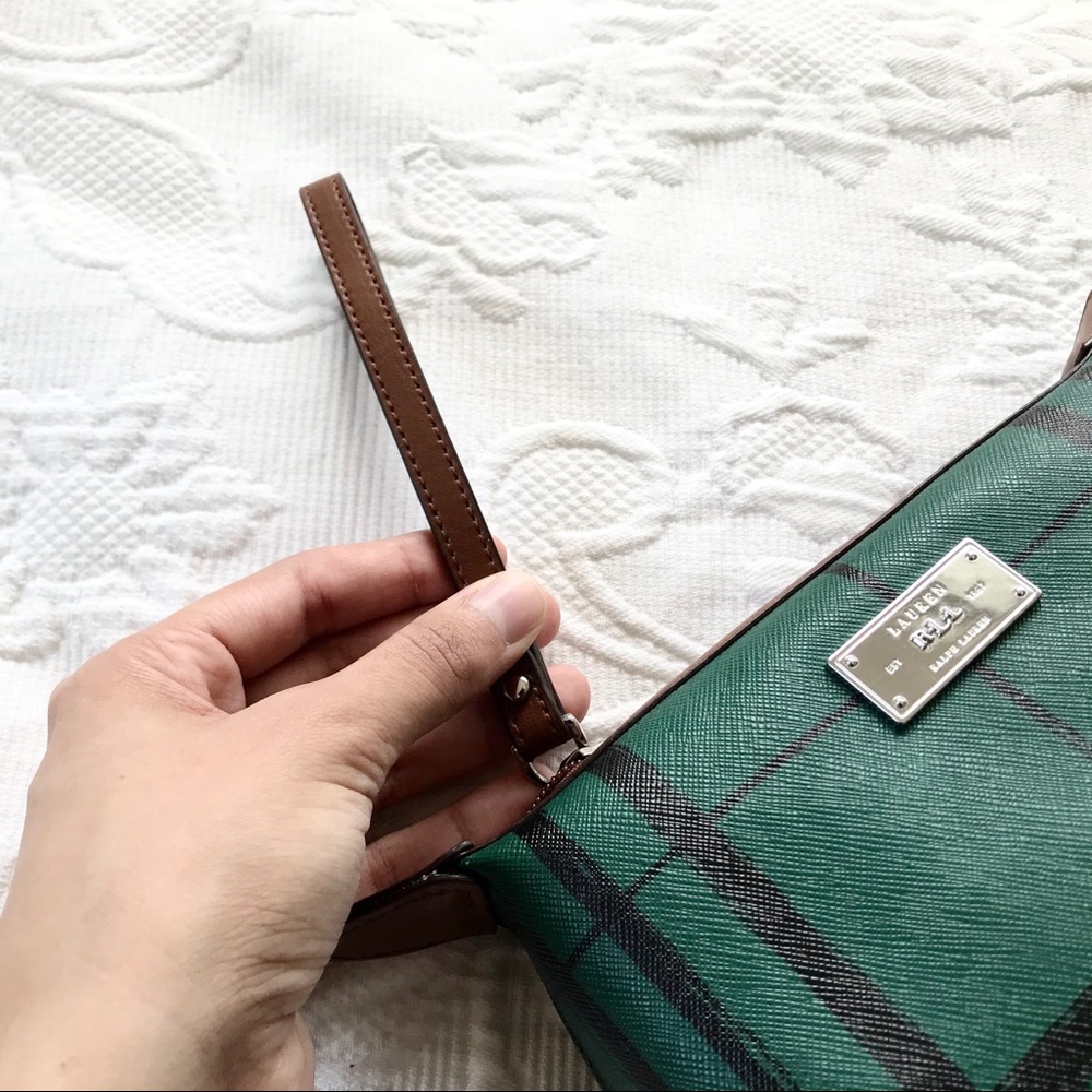 NWOT Ralph Lauren Green Swanfield Cosmetic Bag - Picture 4 of 7